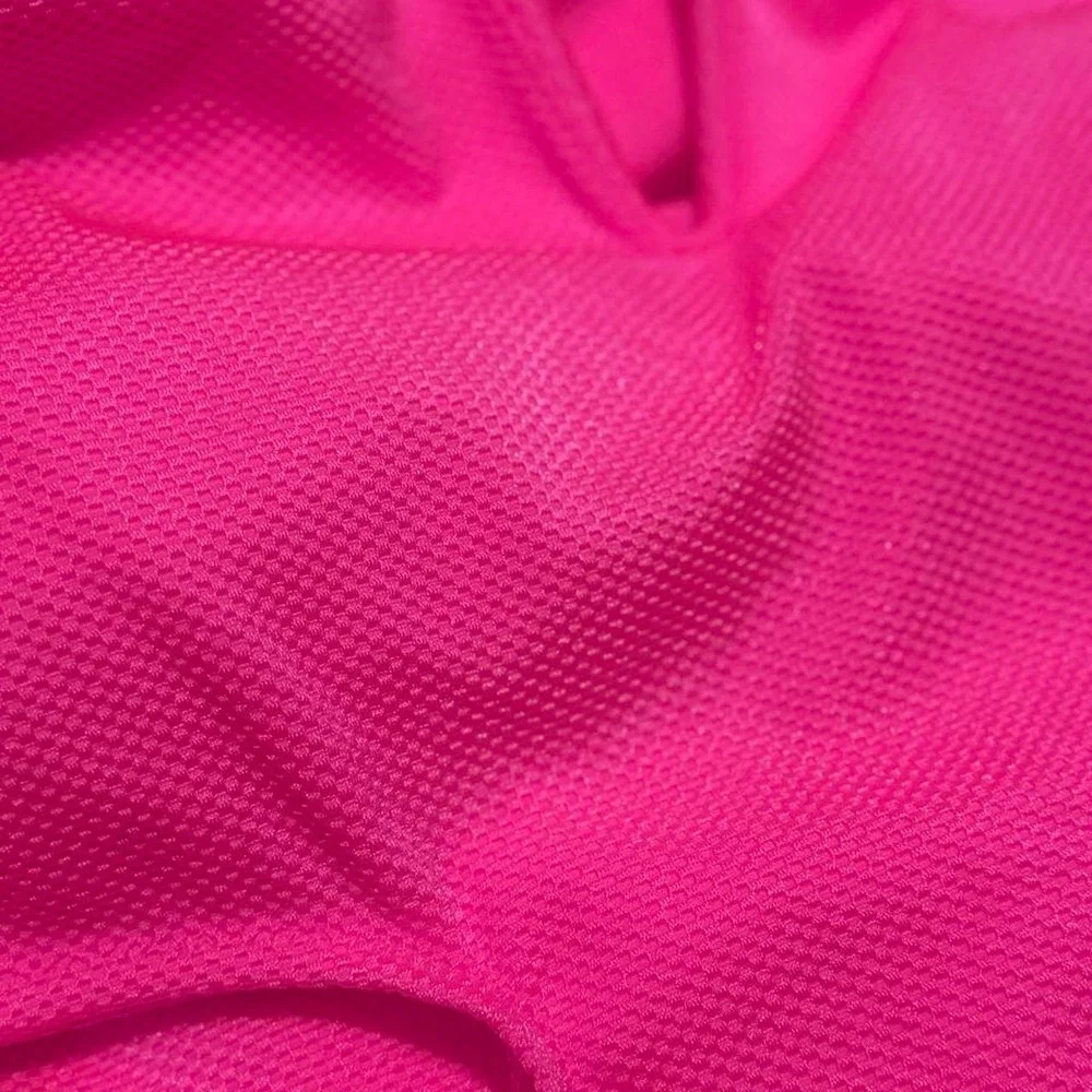 Aerie Neon Pink Textured One Piece Swimsuit XXL Long Cut Out Off Shoulder